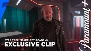 the main antagonist of Star Trek: Starfleet Academy strolling through the bridge