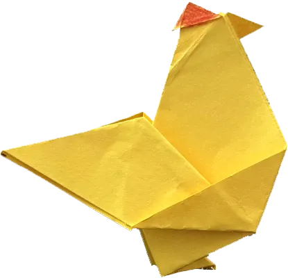 an origami chicken