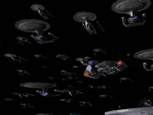 A fleet of hundreds of Starfleet ships