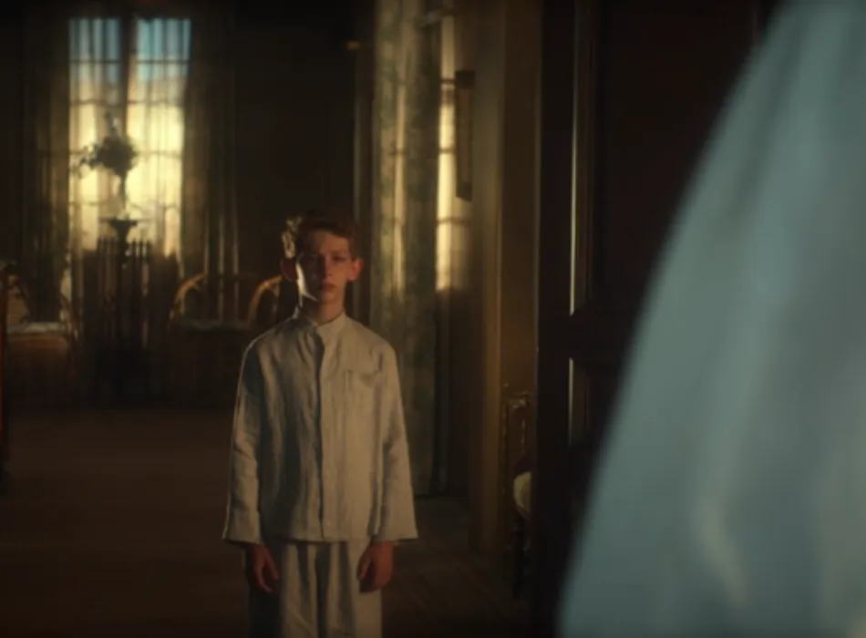 A young Picard in his pajamas