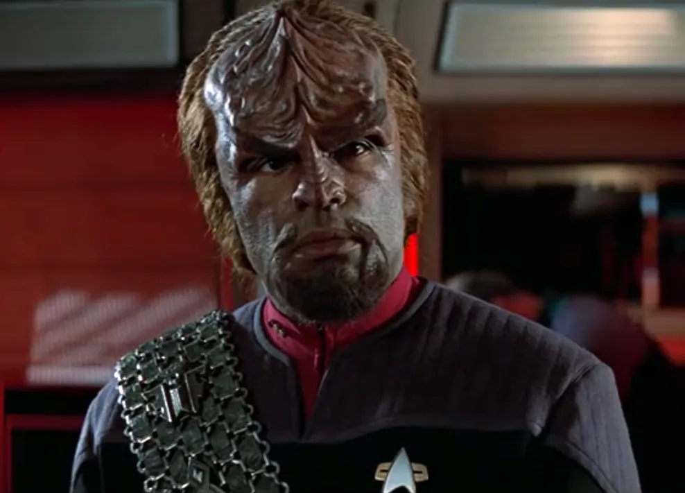 a portrait of Worf