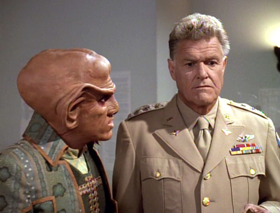 Quark talking to a 20th-century Earth army general