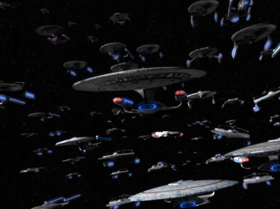 Hundreds of Starfleet ships all headed in the same direction