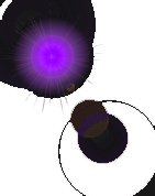 a purple lens flare effect