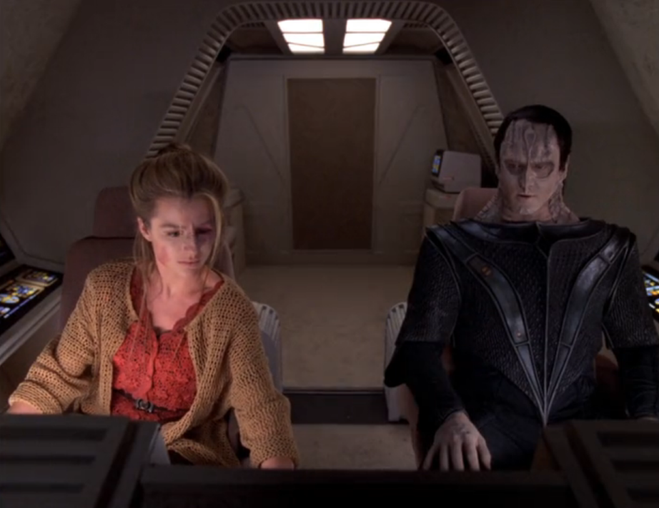 Sito Jaxa and a Cardassian piloting a Starfleet shuttlecraft
