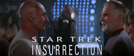 Picard as Locutus, and the Borg Queen standing together