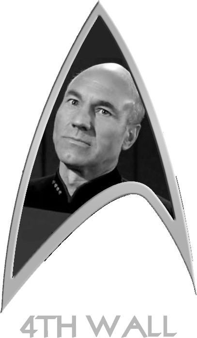 A Starfleet Delta labeled '4th wall' with a photo of Picard looking into the camera