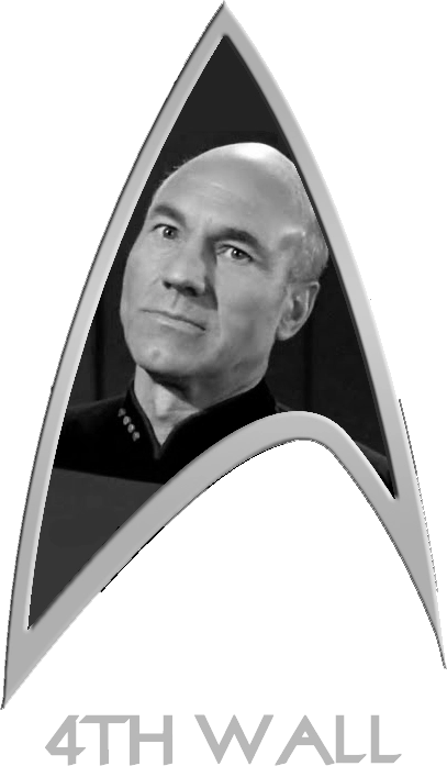 A Starfleet Delta labeled '4th wall' with a photo of Picard looking into the camera