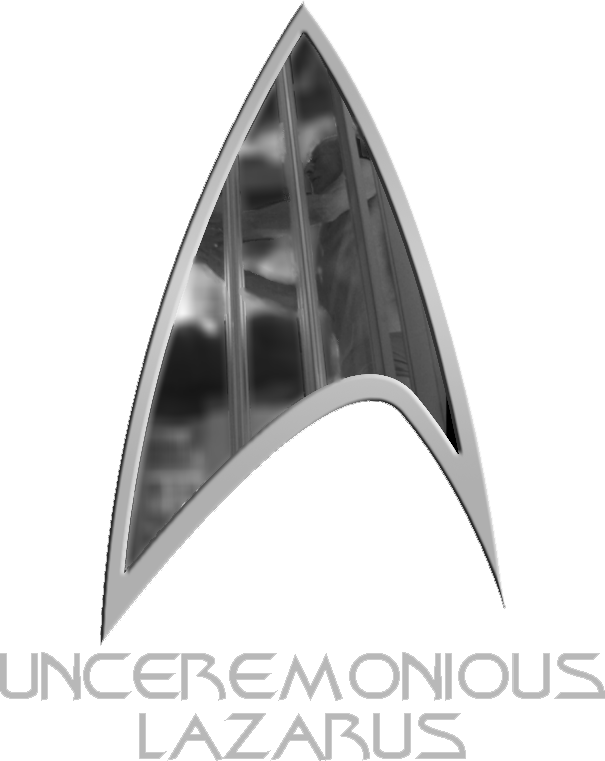 A Starfleet Delta labeled 'Unceremonious Lazarus' with a picture of Picard waking up in his new golem body