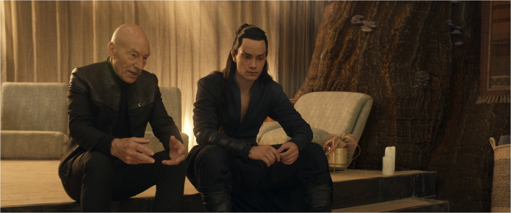 Picard and Elnor having a conversation