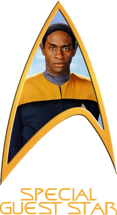 A Starfleet Delta labeled 'Special Guest Star' with an image of Tuvok