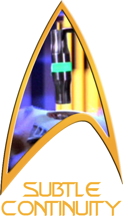A Starfleet Delta labeled 'Subtle Continuity' with a photo of a cortical node