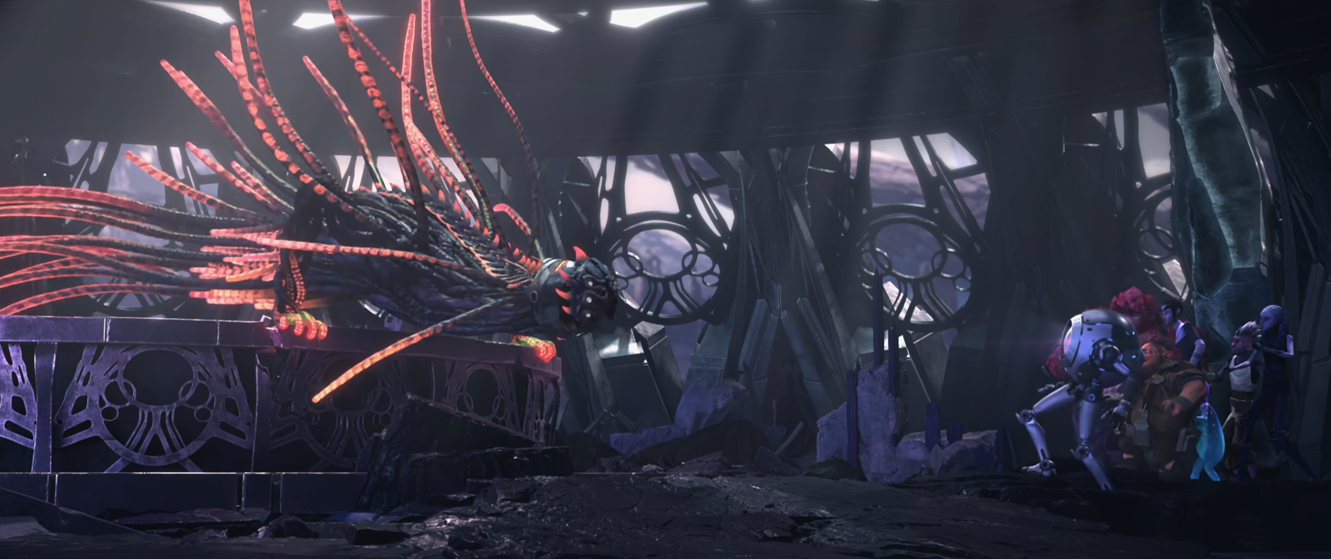 One of the Loom menacingly approaching Dal and his crew
