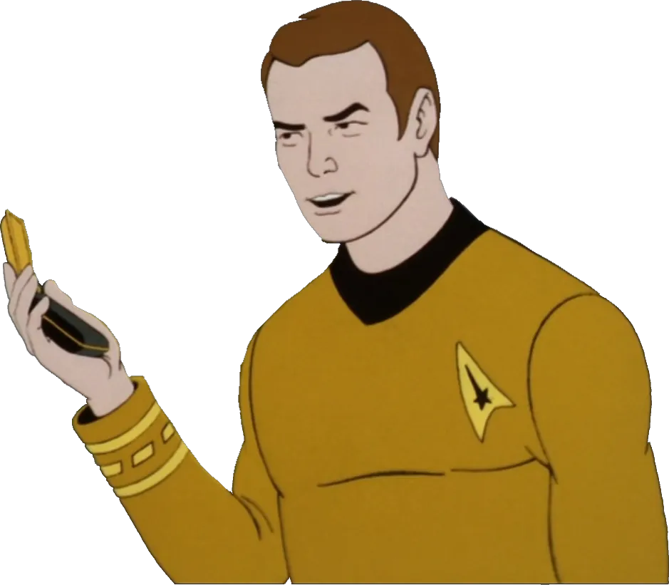 An animation of Captain James T. Kirk