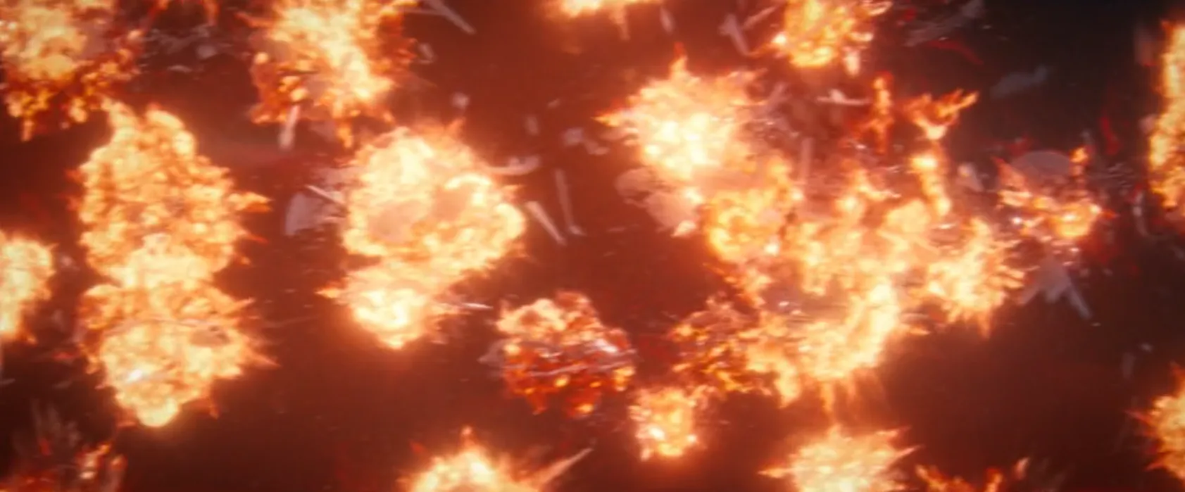 Numerous explosions in space