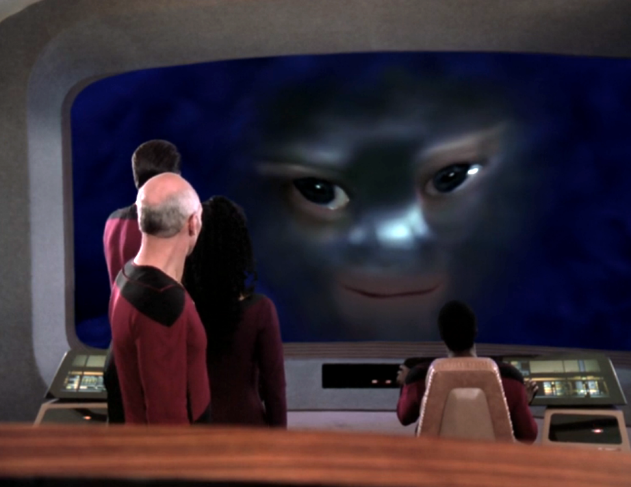 A strange face calling itself 'Nagilum' appearing on the viewscreen