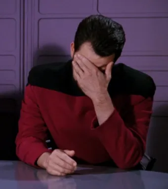 Riker facepalming
