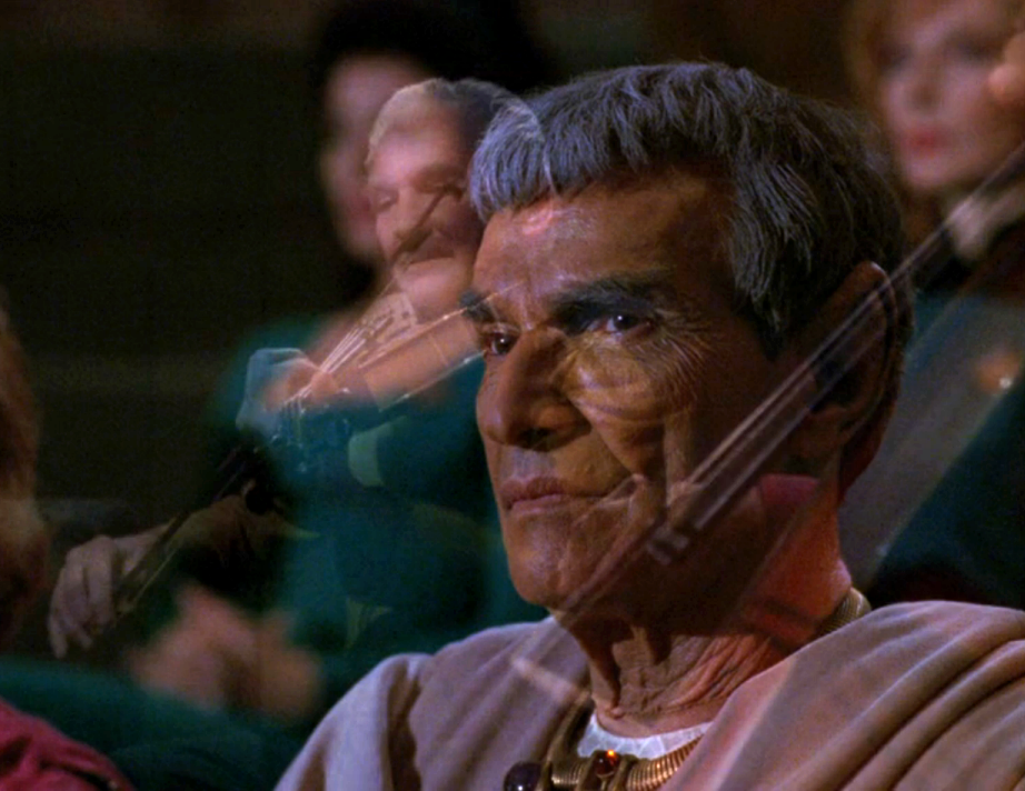 Sarek becoming emotional while watching a string quartet