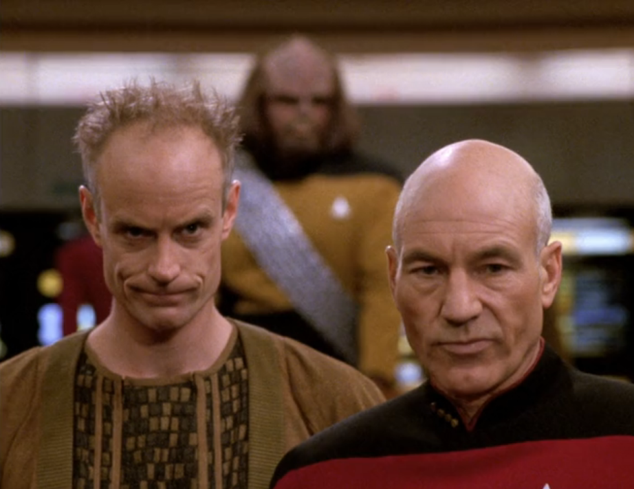 Picard and Berlinghoff Rasmussen on the bridge