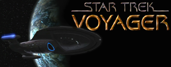 The USS Voyager and show title